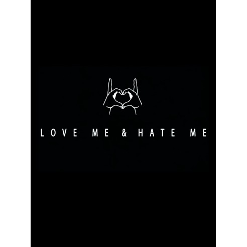 Loco Monky T-shirt Love me Hate me Embroidered black