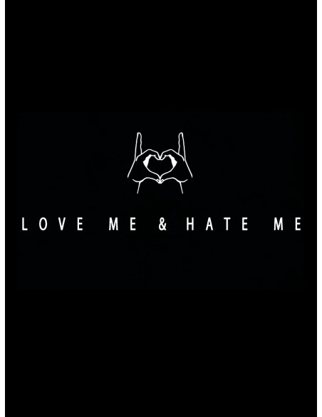 Loco Monky T-shirt Love me Hate me Embroidered black