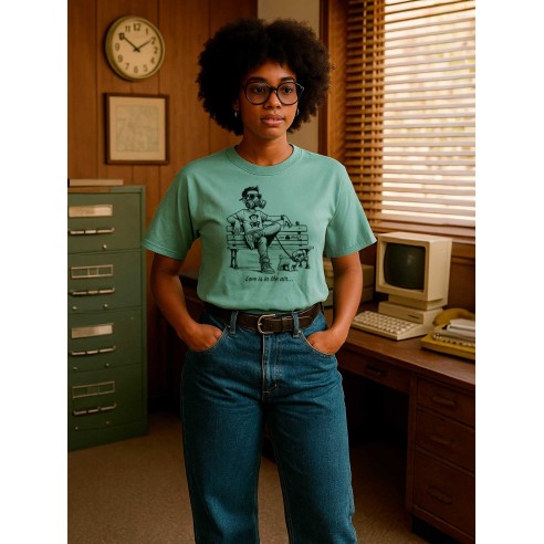 Camiseta Loco Monky Love is in the air Verde