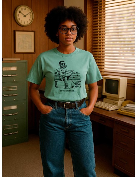Loco Monky Love is in the air Green T-Shirt
