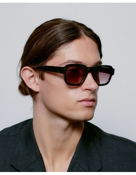 A.KJAERBEDE Halo Green Marble Transparent Sunglasses