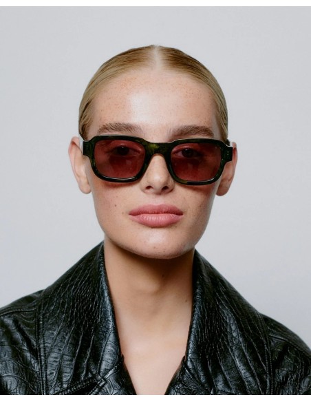 A.KJAERBEDE Halo Green Marble Transparent Sunglasses