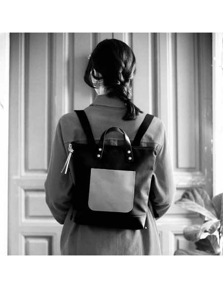 Daniel Chong Mini Squared Herringbone Backpack