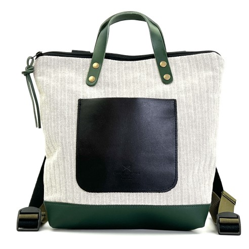 Daniel Chong Mini Squared Herringbone Backpack