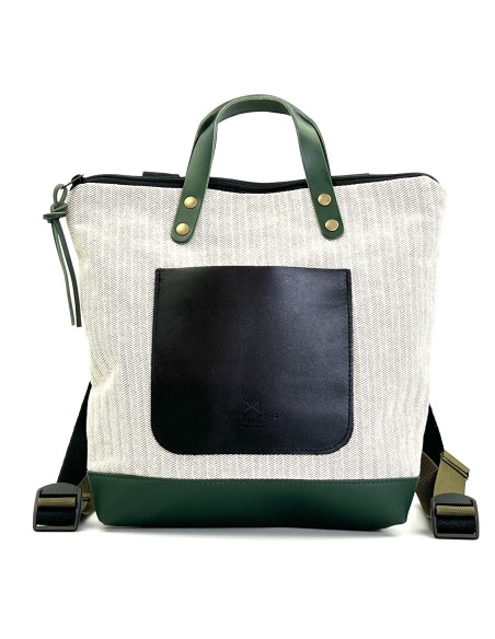 Daniel Chong Mini Squared Herringbone Backpack