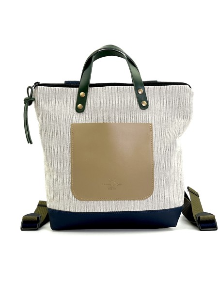 Daniel Chong Mini Squared Herringbone Backpack