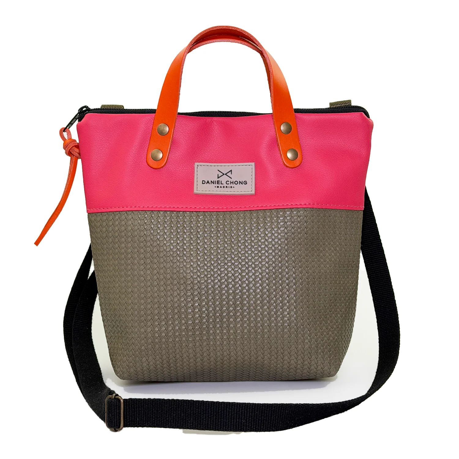 Bandolera Daniel Chong mini con asas Rattan Marino