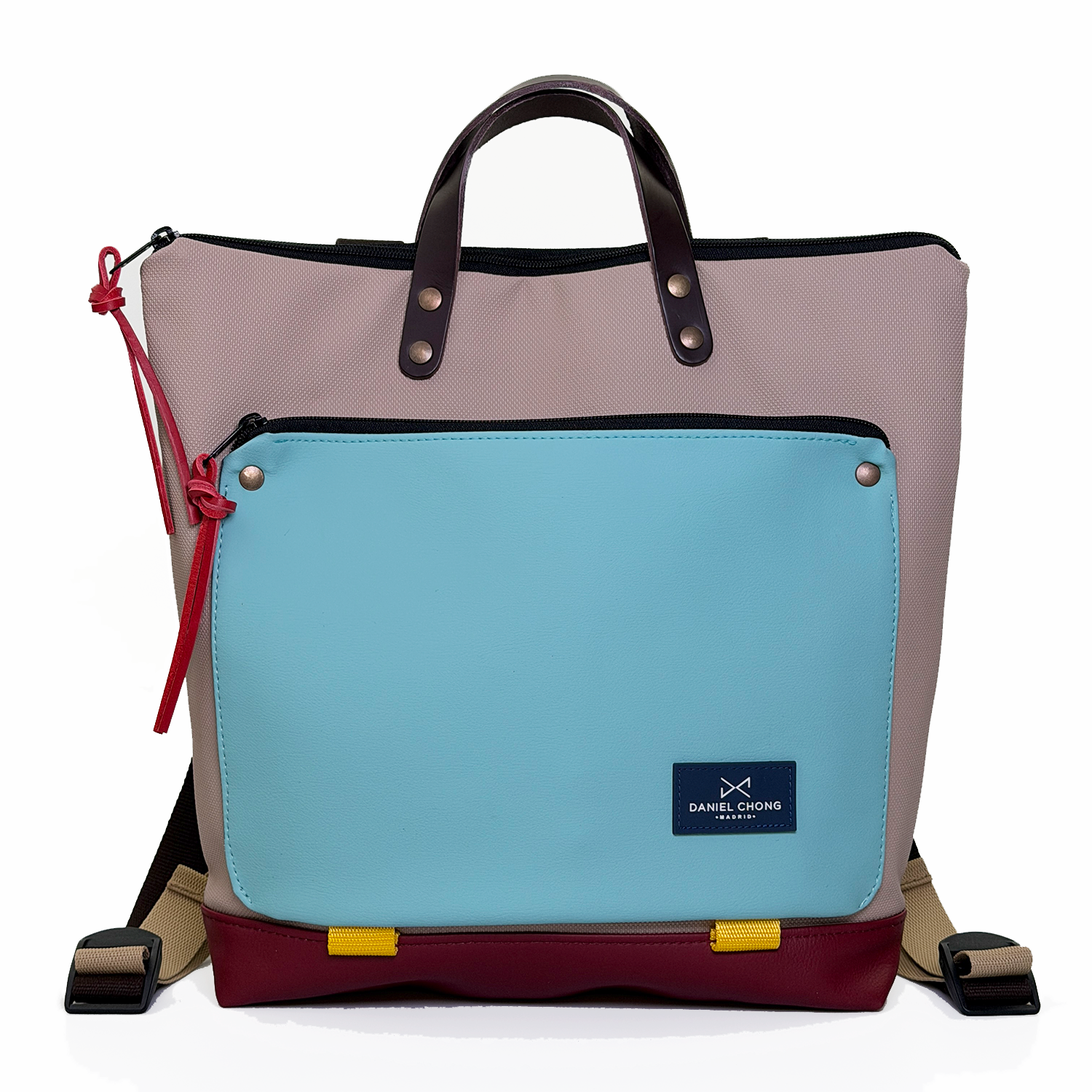 Mochila Daniel Chong book holder cuadrada impermeable DZ