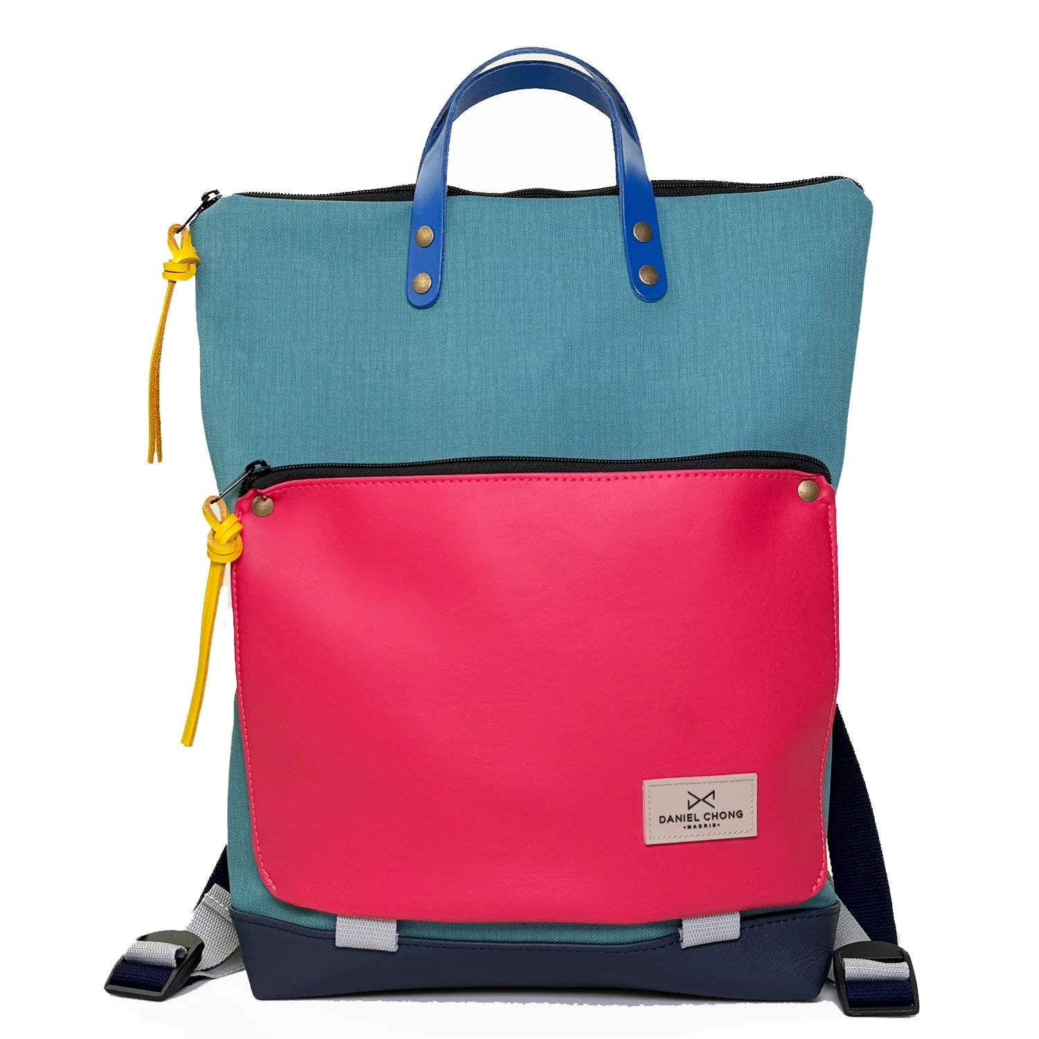 Mochila Daniel Chong Book Holder Iconic Turquesa Fucsia
