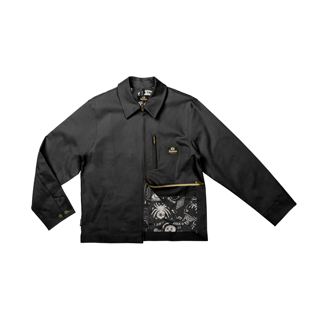 Chaqueta The Dudes Flashy Pattern Jacket Tom Classic Negro