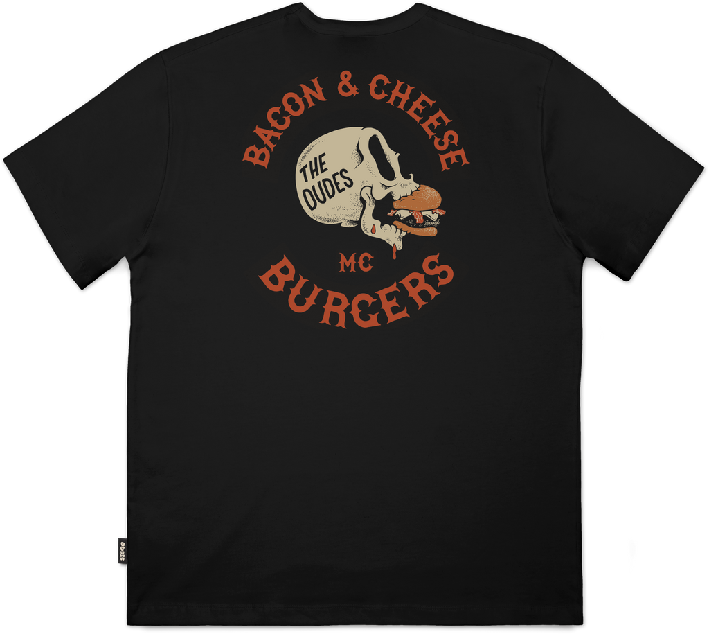 Camiseta The Dudes Bacon & Cheese Negro