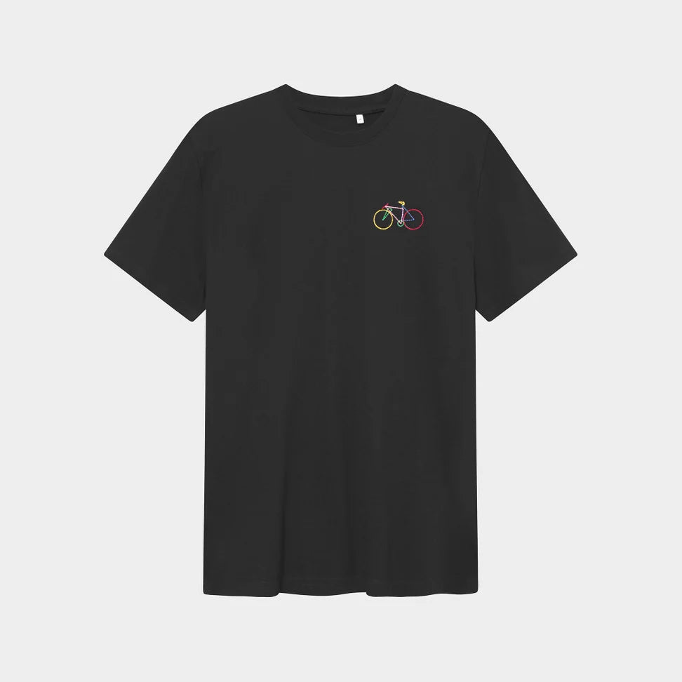 Dedicated Stockholm Small Paper Cut Bike T-shirt Black