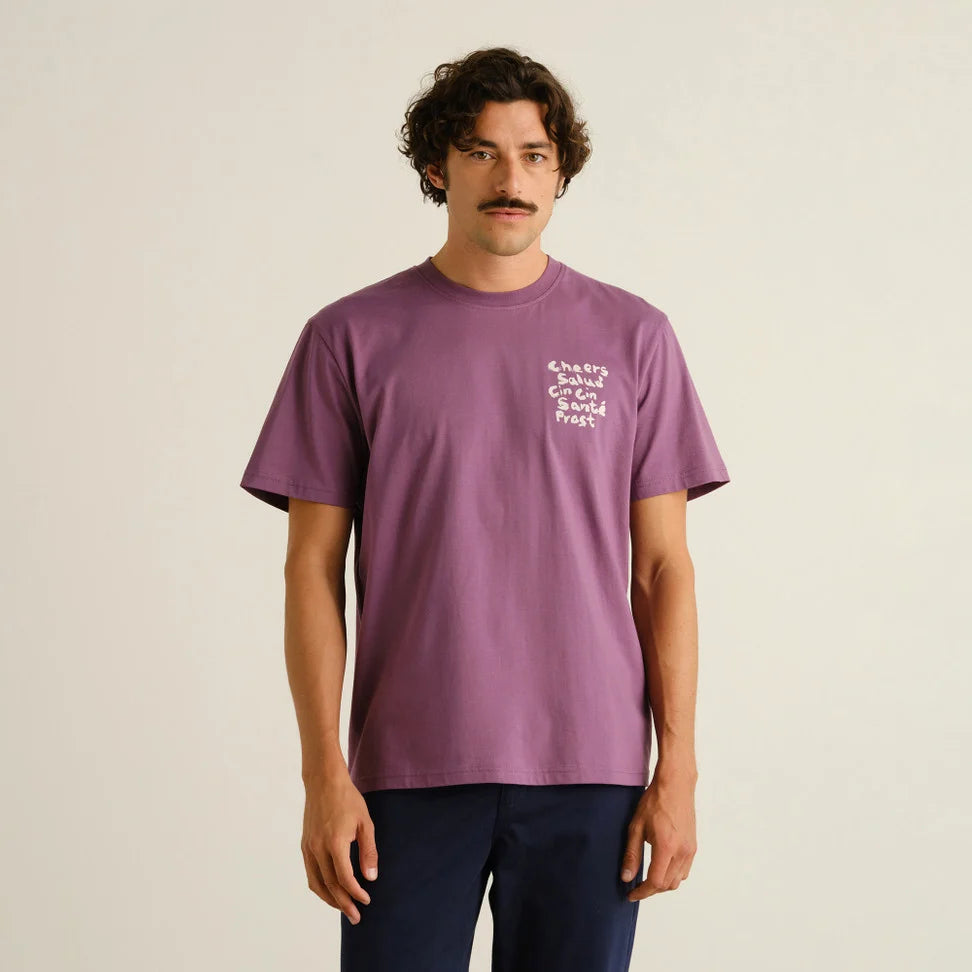 Dedicated Stockholm Cheers T-Shirt Berry Purple