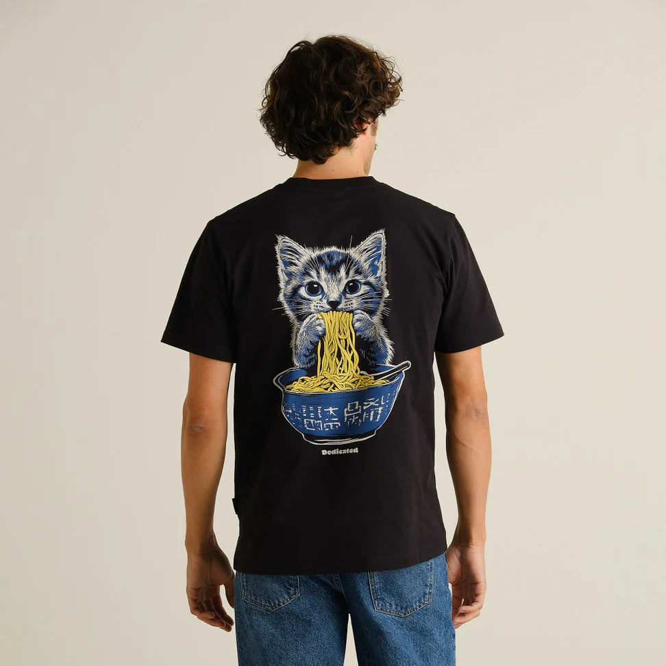 Dedicated Stockholm Cat and Noodles T-shirt Black