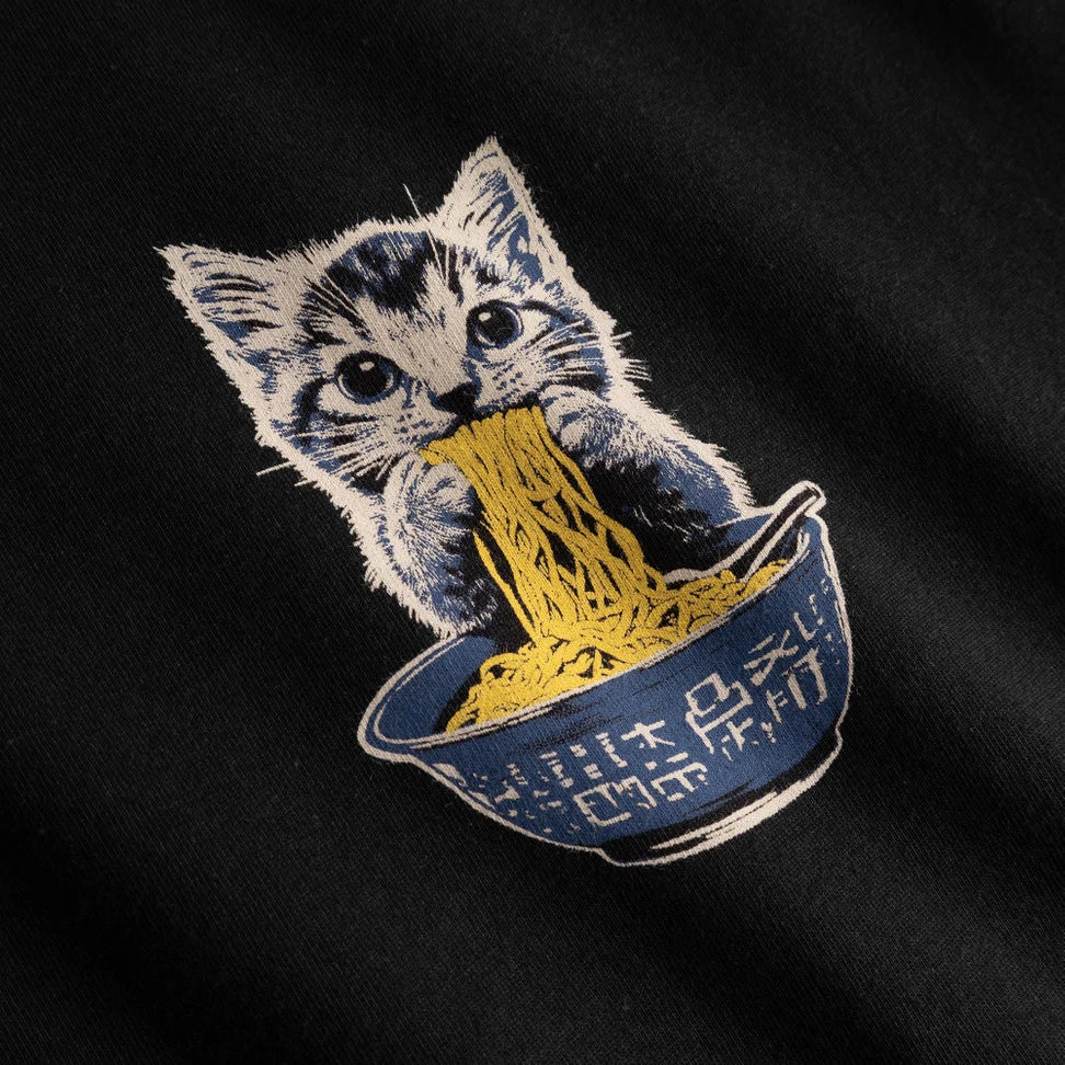 Dedicated Stockholm Cat and Noodles T-shirt Black