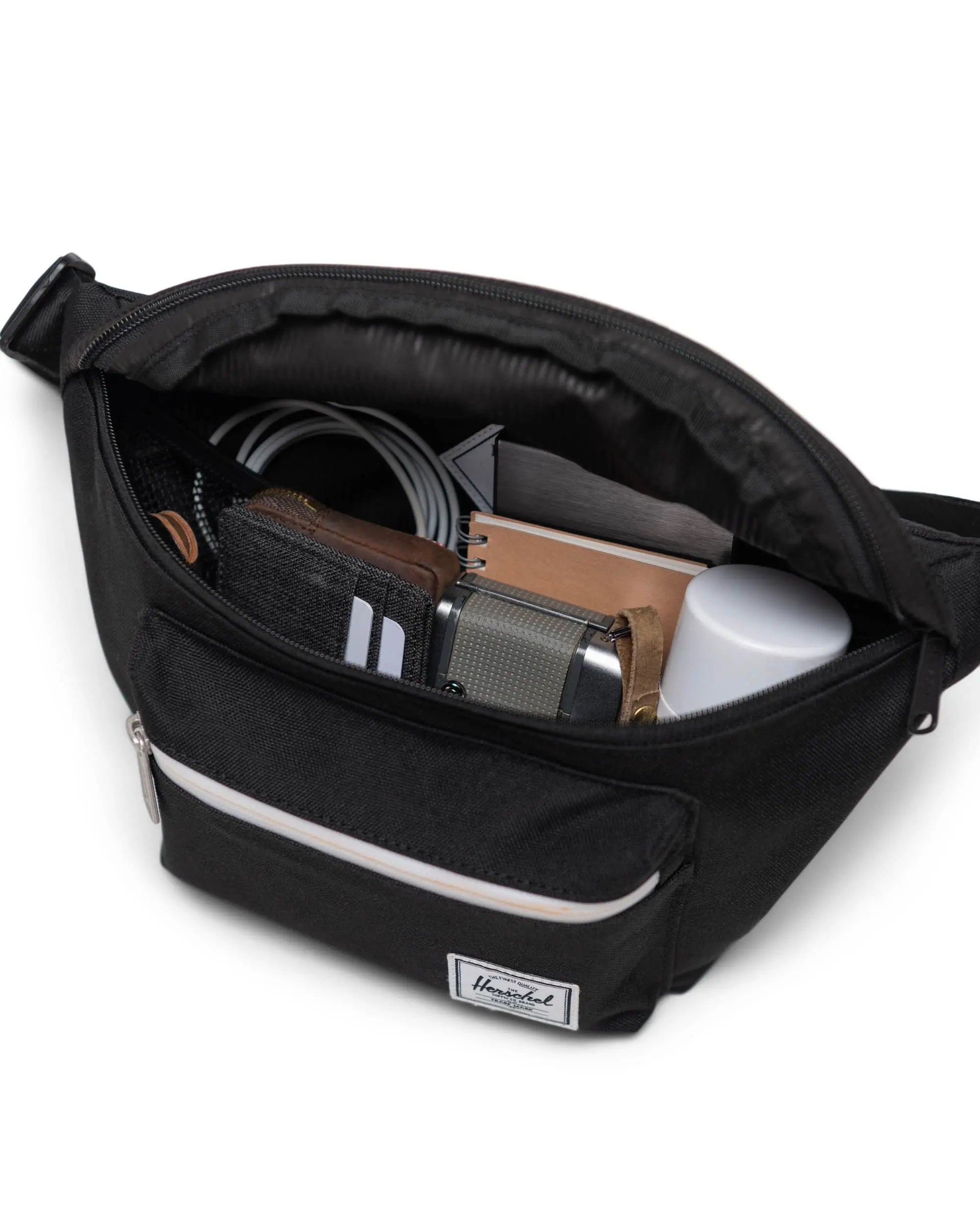 Riñonera Herschel Pop Quiz Hip Pack Raven Crosshatch