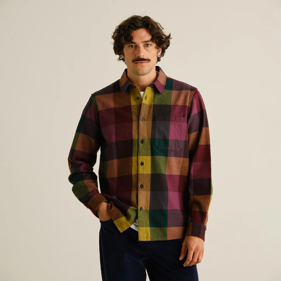 Dedicated Rute Flannel Check Bold Multi-color Shirt