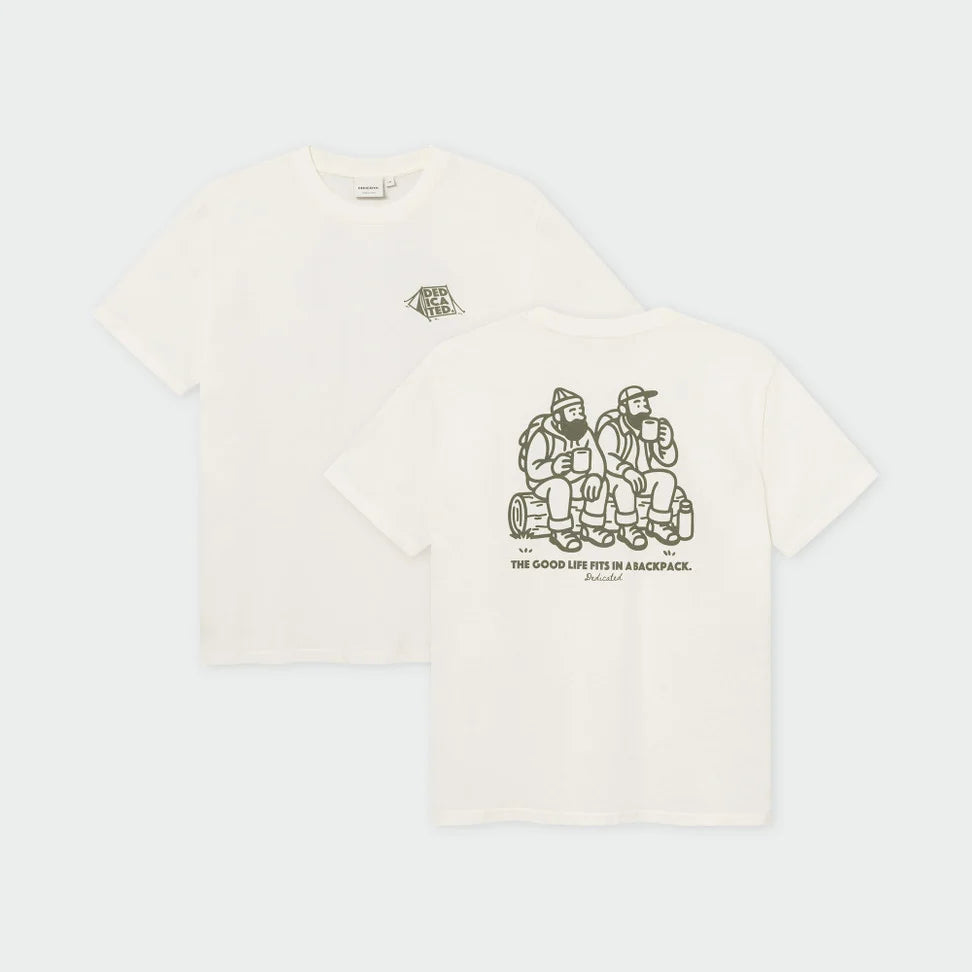 Camiseta Dedicated Stockholm Camp Crew Off-white