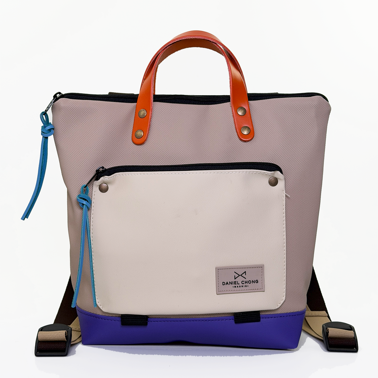 Mochila Daniel Chong mini cuadrada Book Holder Impermeable Dz