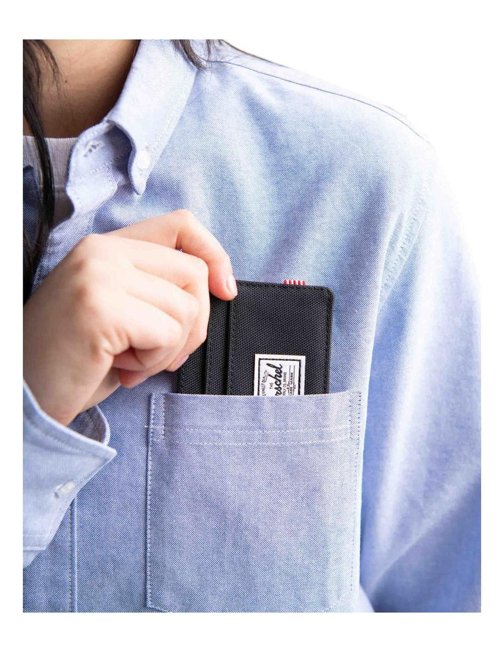 Tarjetero Herschel Charlie Black Crosshatch