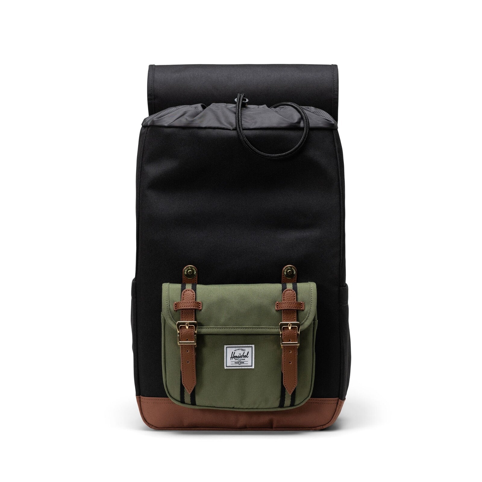 Mochila Herschel Little America Mid Volume Black Four leaf clover