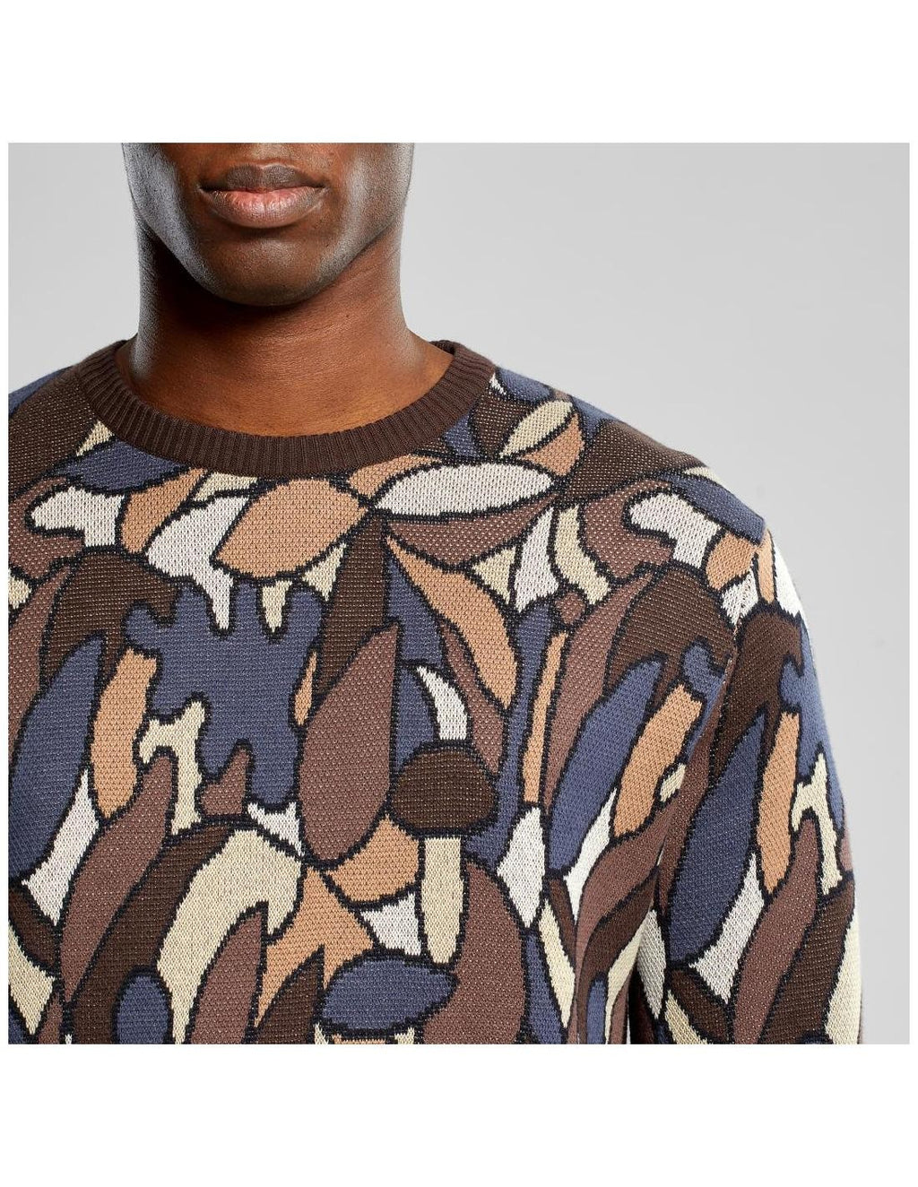 Jersey Dedicated Mora Forest Leaves Coffee Brown