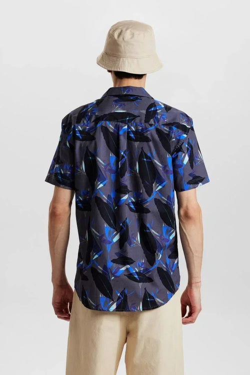 Camisa Anerkjendt Akleo Poplin AOP Bonnie Blue
