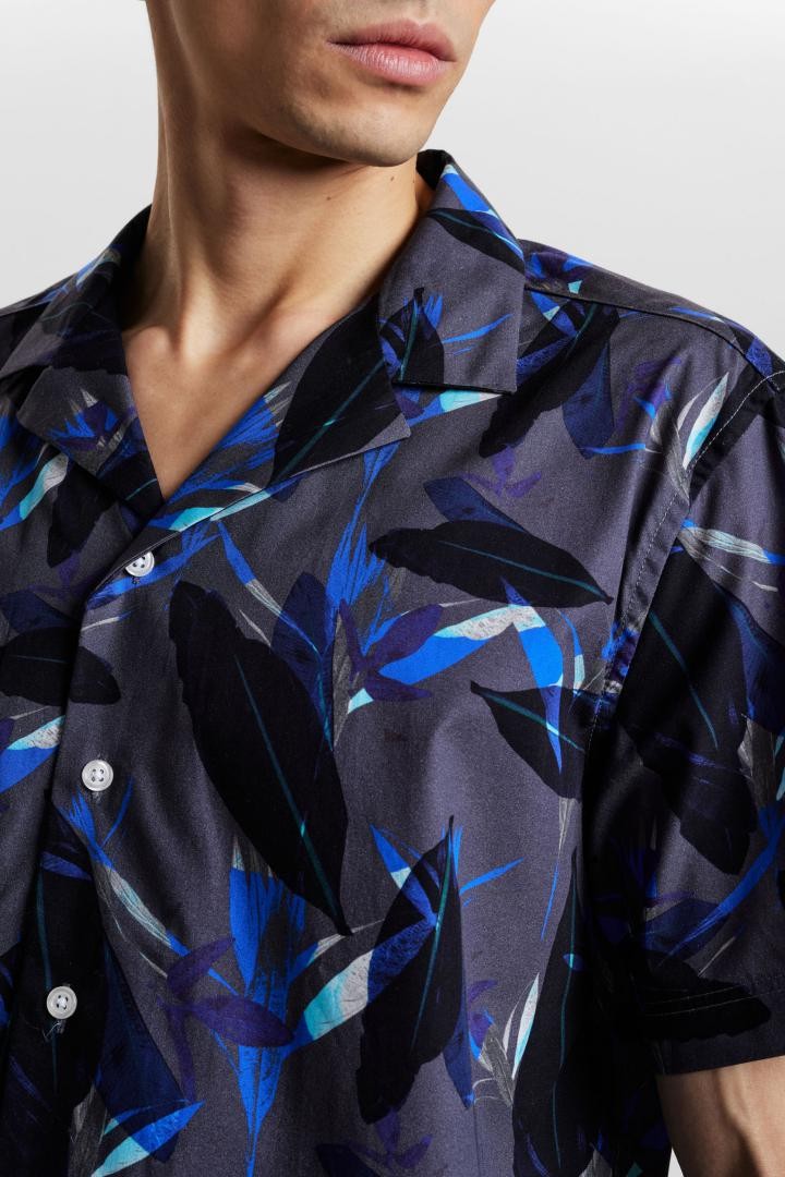 Camisa Anerkjendt Akleo Poplin AOP Bonnie Blue