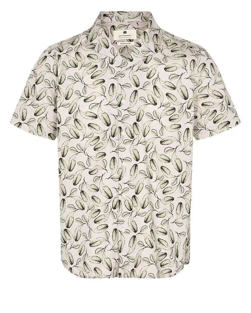 Camisa Anerkjendt Akleo Poplin AOP Tofu