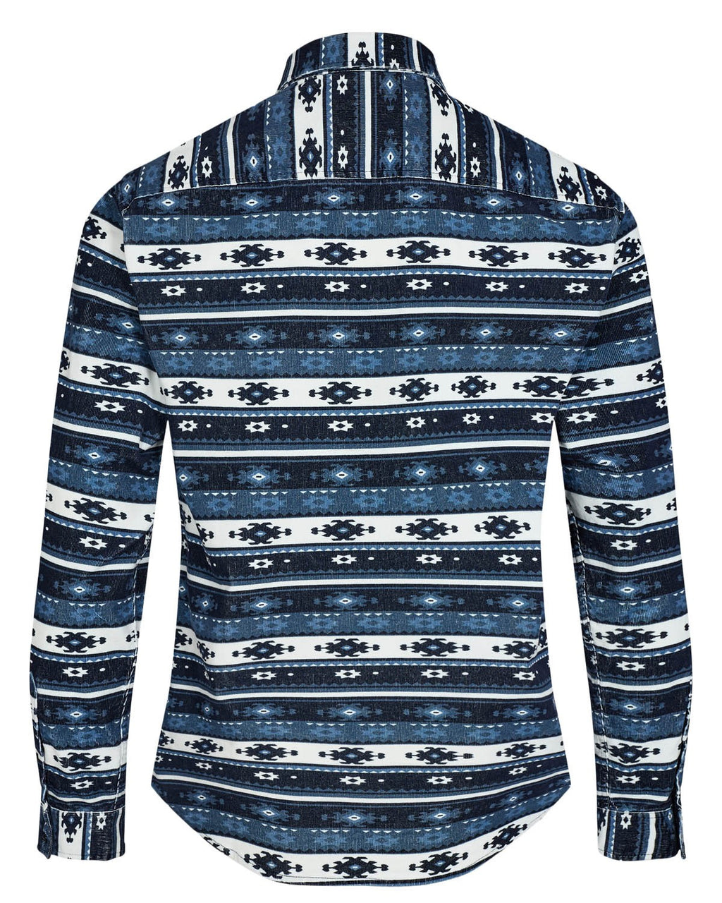 Camisa Anerkjendt Aklouis Corduroy AOP Dark Navy