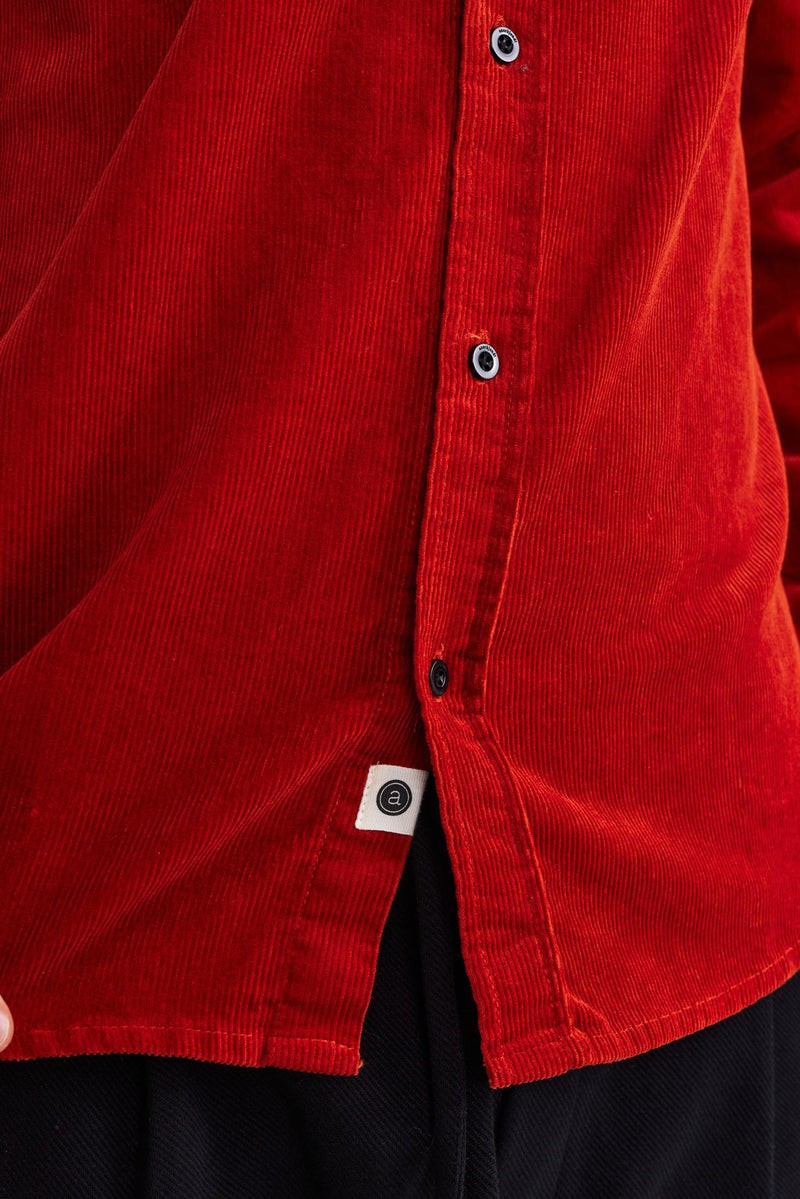 Camisa Anerkjendt Akleif Corduroy Cinnamon Stick