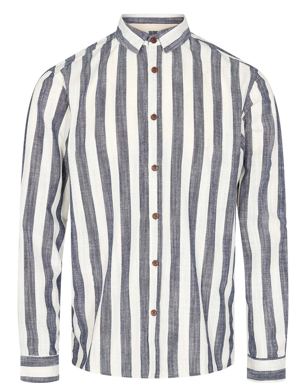Camisa Anerkjendt Akleif Stripe Dark Navy