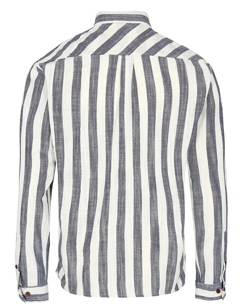 Camisa Anerkjendt Akleif Stripe Dark Navy