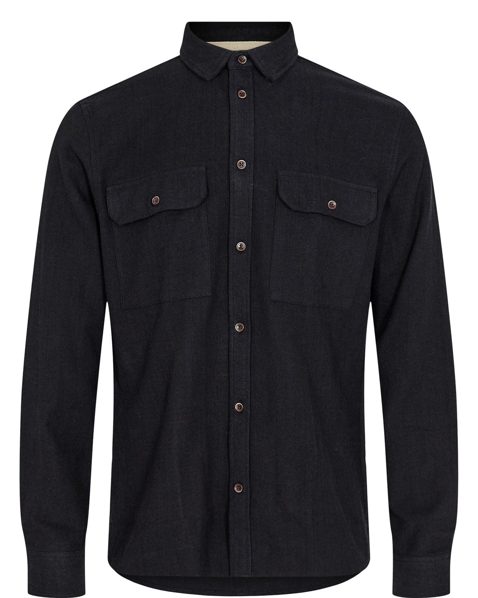 Camisa Anerkjendt Ak Leif 2 Tone Melange Shirt Sky Captain