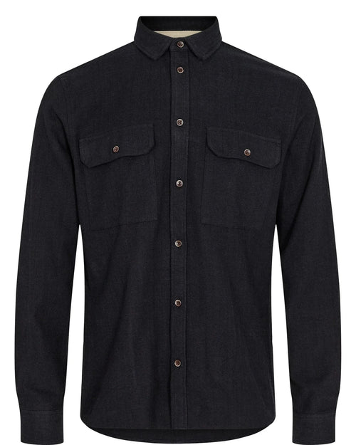 Camisa Anerkjendt Ak Leif 2 Tone Melange Shirt Sky Captain