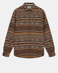 Camisa Anerkjendt Aklouis Jacquard Shirt Chocolate Brown - Roundtrip