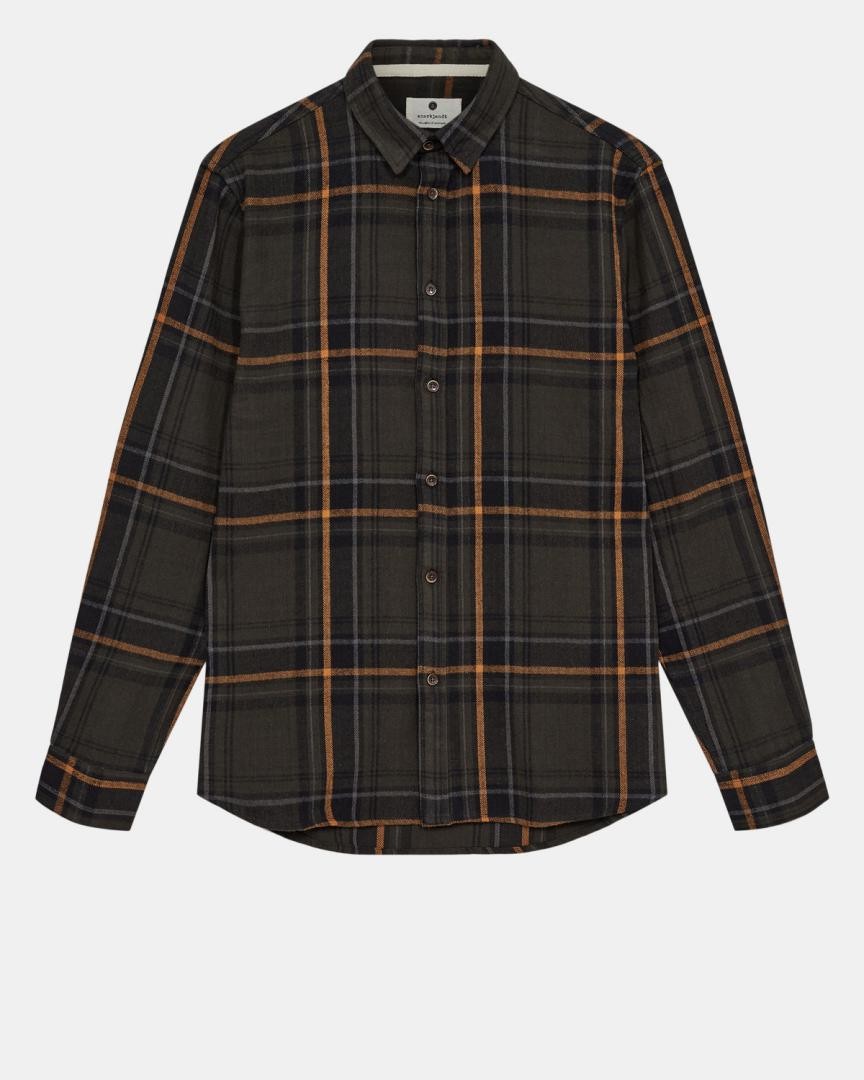 Camisa Anerkjendt Akleif Flannel Check Shirt Forest Night