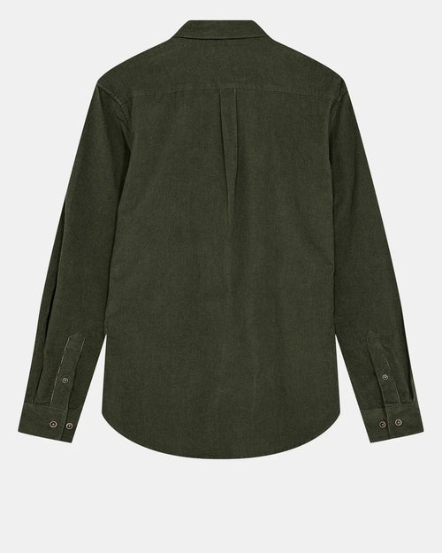 Camisa Anerkjendt Akleif Solid Cord Shirt Forest Night