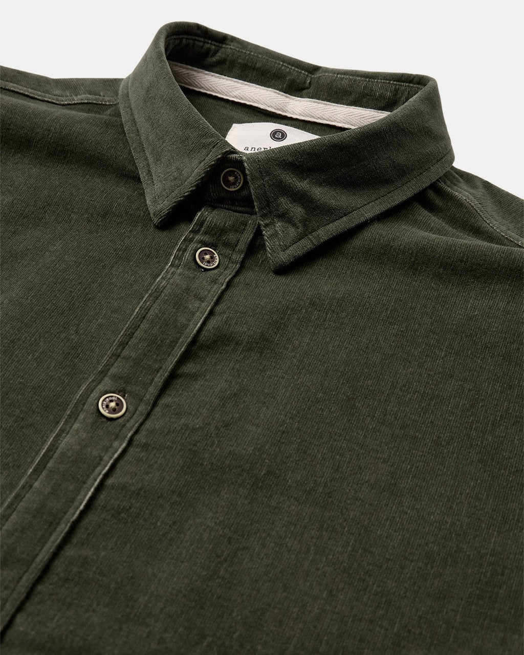 Camisa Anerkjendt Akleif Solid Cord Shirt Forest Night
