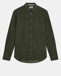 Camisa Anerkjendt Akleif Solid Cord Shirt Forest Night - Roundtrip