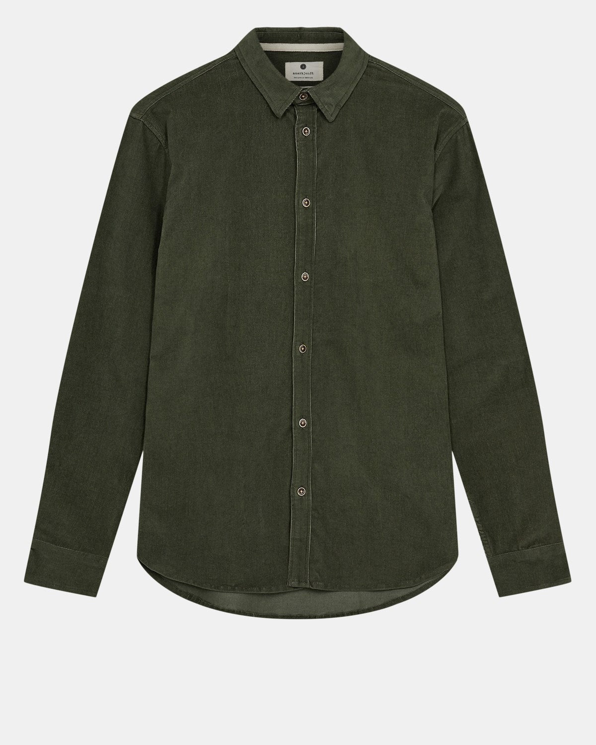 Camisa Anerkjendt Akleif Solid Cord Shirt Forest Night