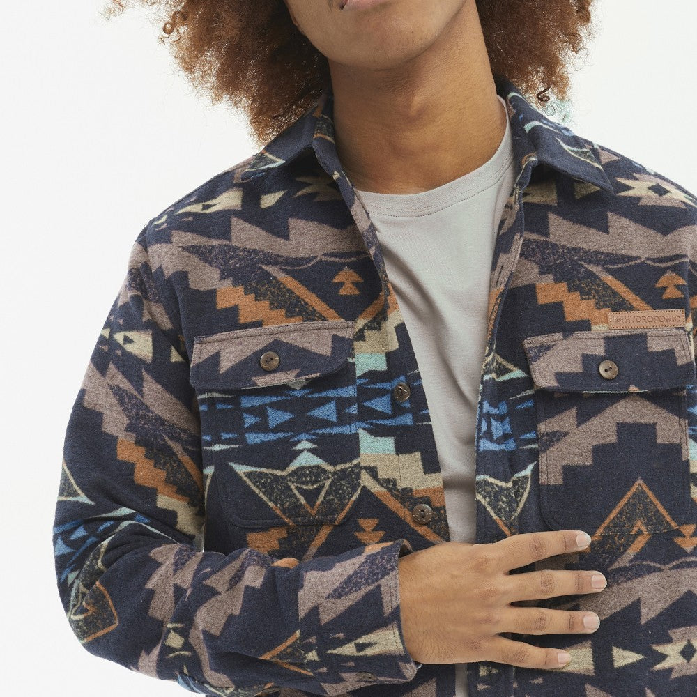 Camisa Hydroponic Goleta Navy Aztec