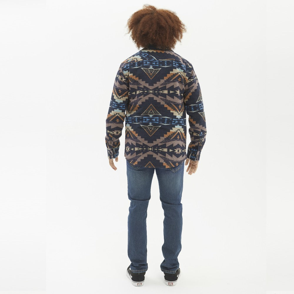 Camisa Hydroponic Goleta Navy Aztec