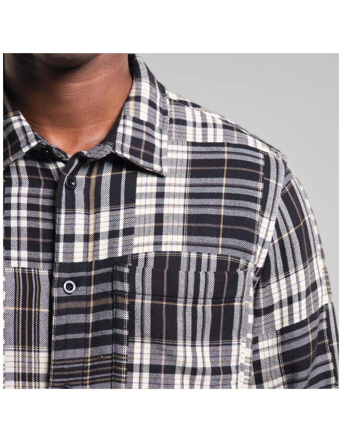 Camisa Dedicated Rute Flannel Patchwork Black