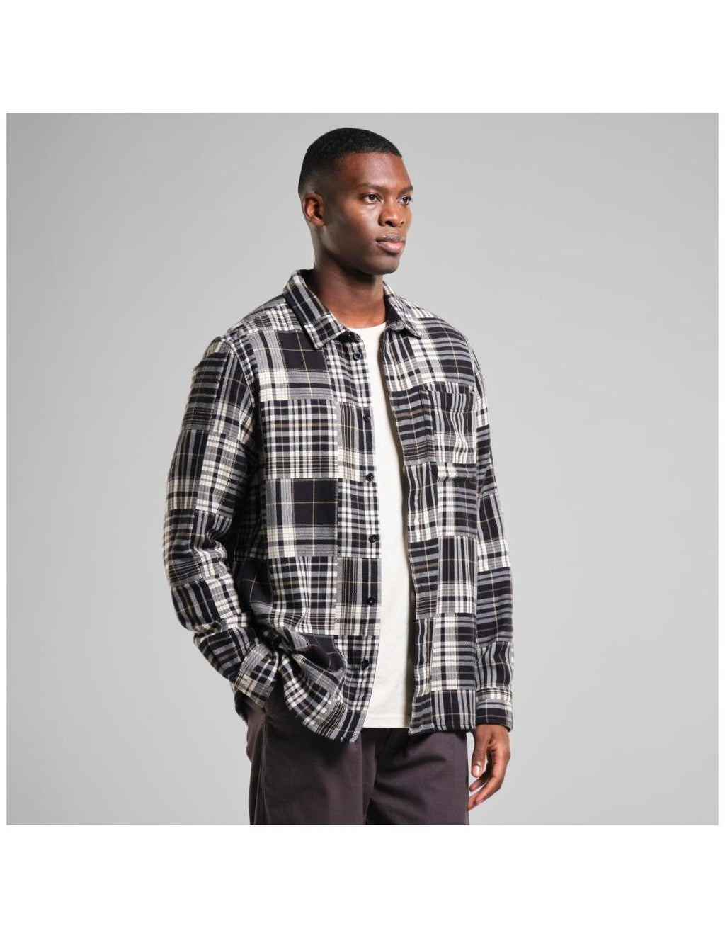 Camisa Dedicated Rute Flannel Patchwork Black