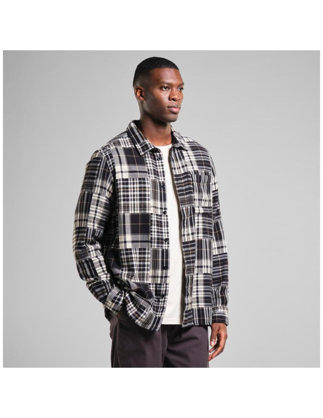 Camisa Dedicated Rute Flannel Patchwork Black