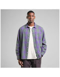 Camisa Dedicated Rute Flannel Shadow Check Purple - Roundtrip