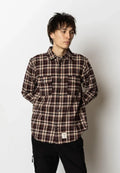 Camisa Fat Moose Adrian Cotton Check Dark Plum/Ecru - Roundtrip