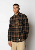 Camisa Fat Moose Adrian Cotton Check Deep Green/Dark Khaki - Roundtrip