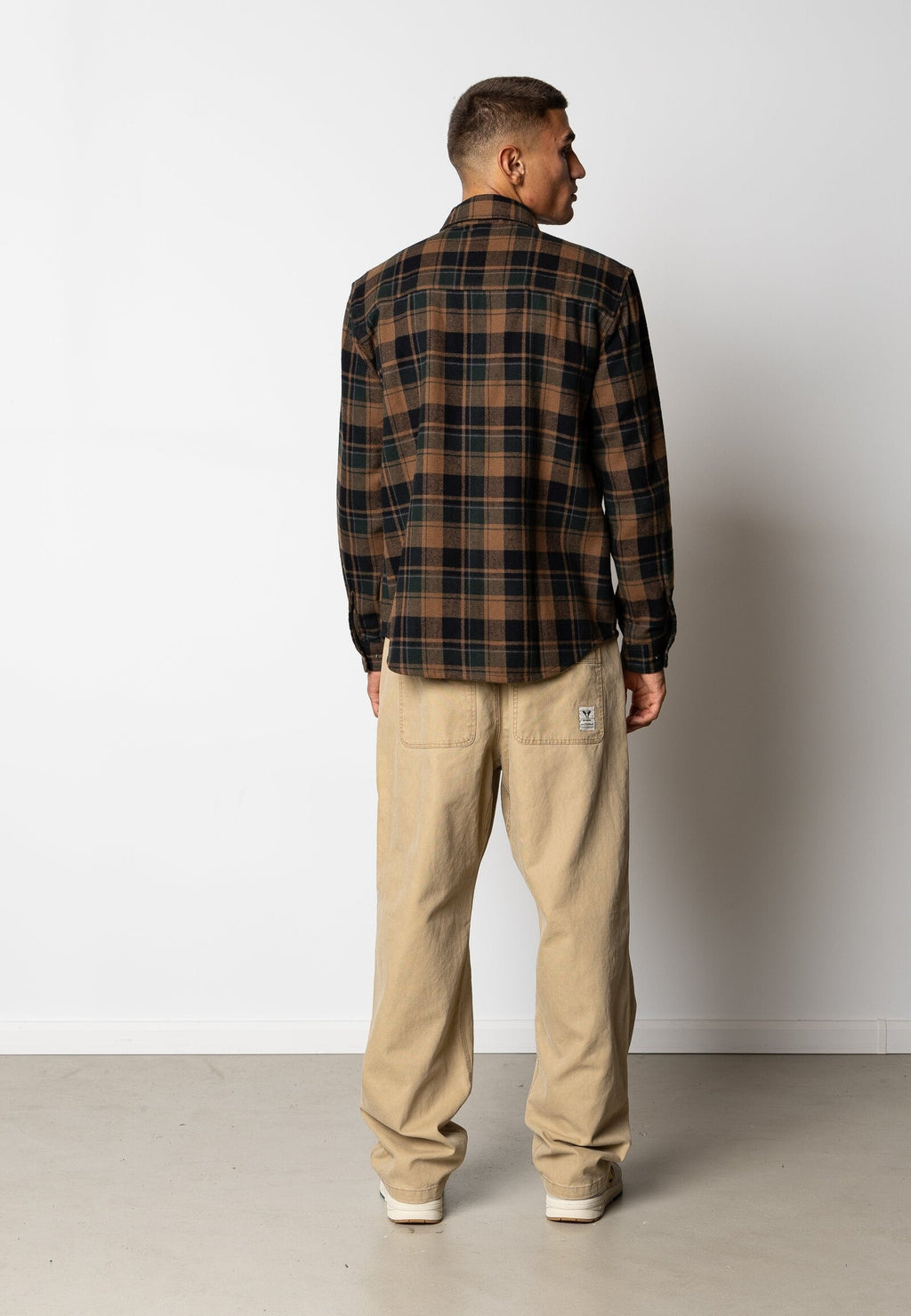 Camisa Fat Moose Adrian Cotton Check Deep Green/Dark Khaki